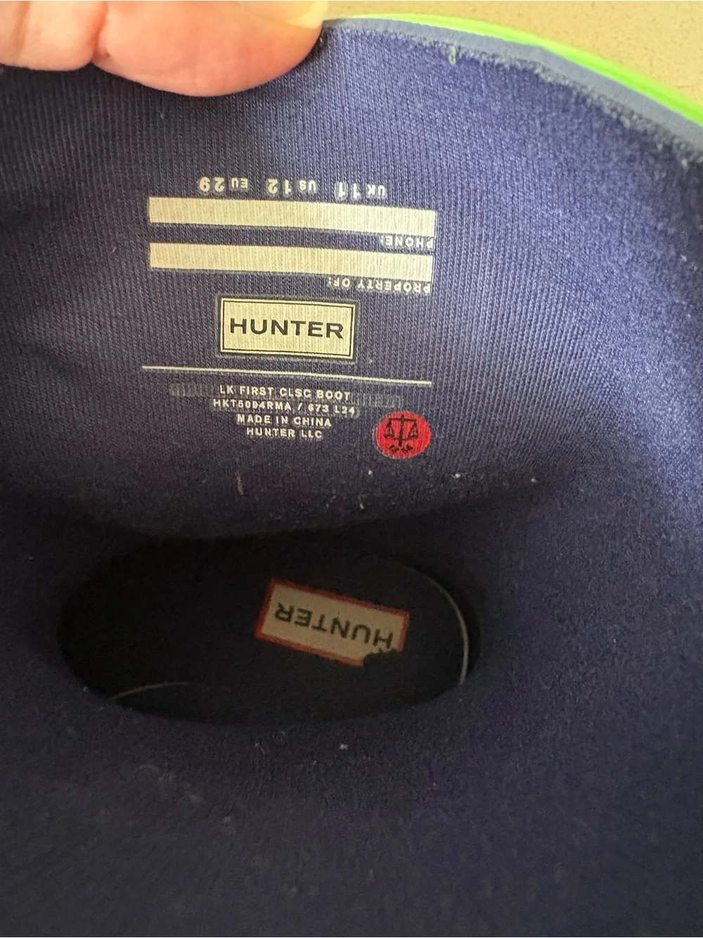 Hunter Little Kids Original First Classic Rain Boot